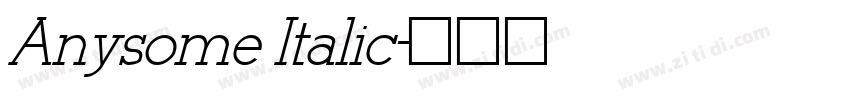 Anysome Italic字体转换